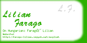 lilian farago business card